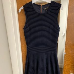 Ted Baker Navy knit knee length dress size 1